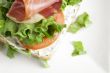 freshly made ham and vegetable sandwich