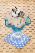 cookies and cream ice cream in blue glass