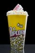 large popcorn bucket with movie passes
