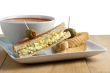breakfast sandwich with egg and tomato soup on a bowl