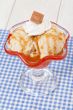 caramel ice cream in glass