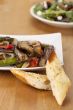 grilled vegetables with toasted bread