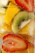 macro image of slices of variety of food