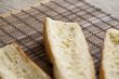 buttered toasted baguette bread  with garlic spread and pepper 