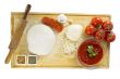 top view of pizza ingredients 