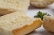 closed up garlic bread
