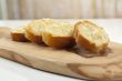 baguette slices with spread