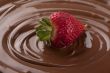  strawberry on a melted chocolate