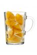 orange pulp in glass