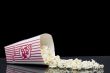 spilled box of popcorn