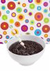  small marshmallows stick and melted chocolate bowl