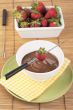 strawberries and melted chocolate 