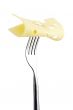 cheese in fork