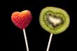 strawberry and kiwi in stick