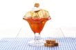 a cup of caramel ice cream