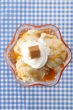 close up image of caramel ice cream
