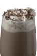 glass of chocolate drink with cream