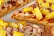macro image of hawaiian pizza