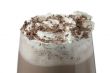 chocolate milk shake with whipped cream and chocolate sprinkles