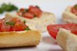 close up image of bruschetta bread