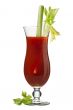 strawberry juice decorated with leaves