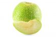 Green apple on a white background