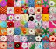 A large collection of hand-knitted items