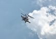 Combat helicopter in flight