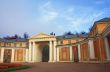 Classical fronton with columns and arch