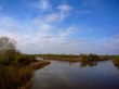 River Delta with the reflection of the sky.