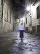 blurred image of a person walking