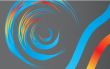 abstract swirl shape on grey