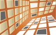 abstract square shapes on wall