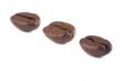 three beans arrange on a white background 