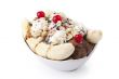 up close banana split