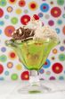 green cup with ice cream