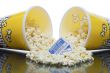 two tickets and spilled popcorn