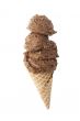 chocolate ice cream in cone
