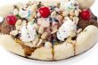 tempting banana split sundae