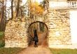 Girl in the stone grotto