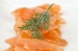 slices of smoked salmon with dill