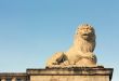 Sculpture of a lion in classical style