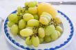 Sweet green grapes and apple 