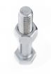bolt with nut on white