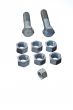 screws and nuts on white background