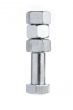 three nuts on a bolt
