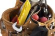 work tools in tool belt 