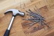 hammer and nails on table