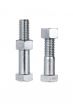 two bolts with two nuts