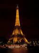 lit up eiffel tower